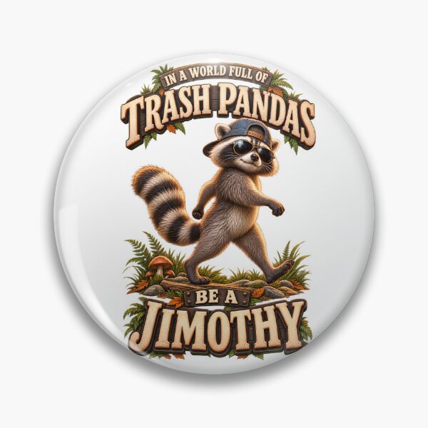 Item preview, Be A Jimothy Raccoon T-Shirt, In A World Full Of Trash Pandas Funny Raccoon Lover Gift, Vintage Meme Graphic Tee designed and sold by OUICHA.