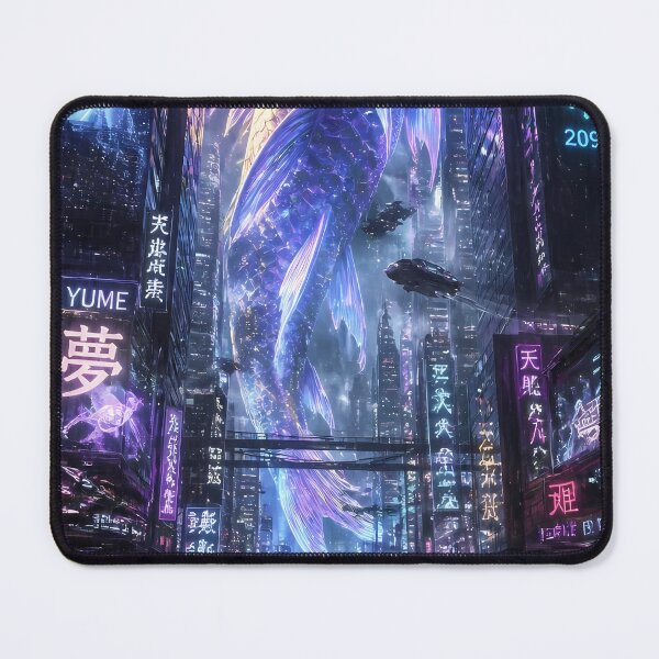 Item preview, Surreal Cyberpunk Tokyo Cityscape Neon Violet Koi Fish Phone Case Design designed and sold by VisualVerseLab.