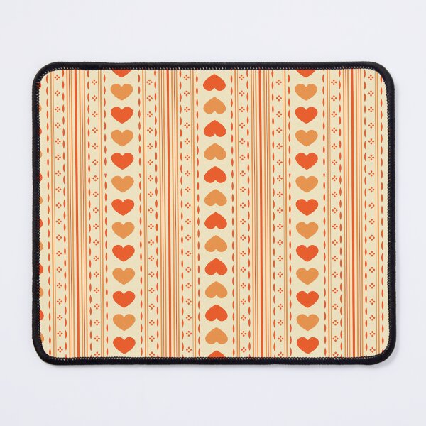 Item preview, Cottagecore Heart Ticking Stripe in Orange + Cream designed and sold by YesterdayColl.
