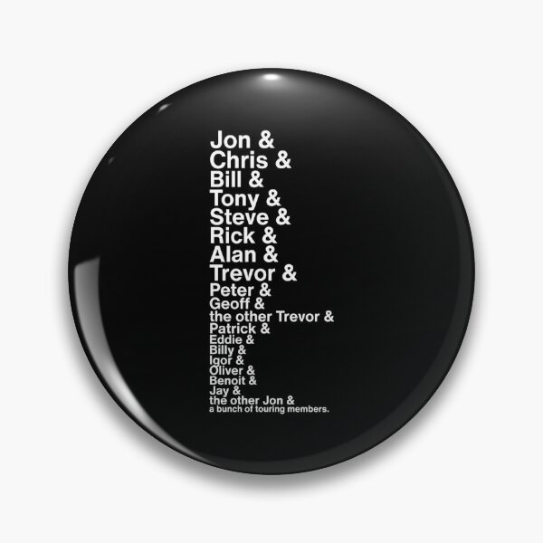 Item preview, Yes Band Members Ampersand List designed and sold by MilltownPrints.