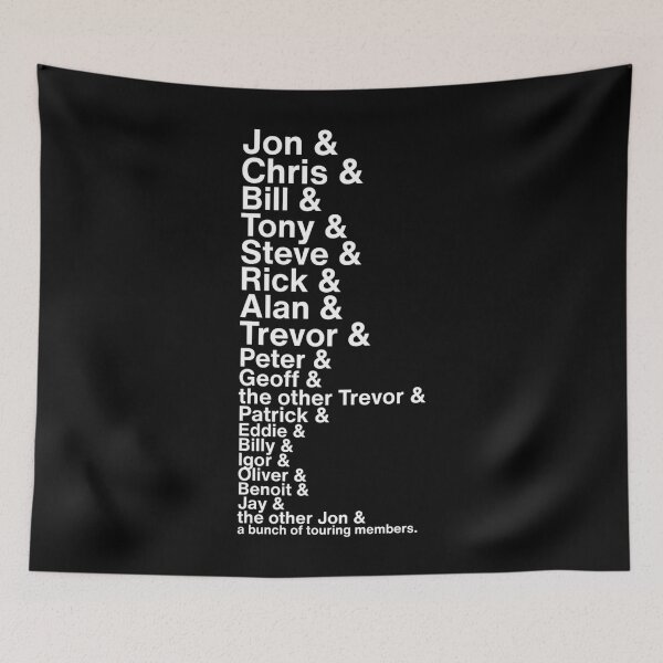Item preview, Yes Band Members Ampersand List designed and sold by MilltownPrints.