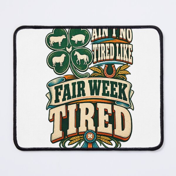 Item preview, Ain’t No Tired Like Fair Week Tired T-Shirt, Funny County Fair Life Gift, Farm Show Country Life Graphic Tee designed and sold by OUICHA.