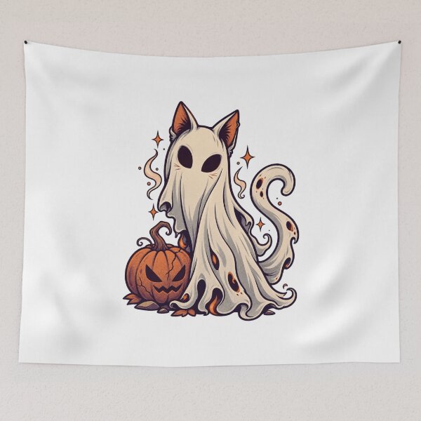 Item preview, Ghost Cat Ember designed and sold by LuveraxArt.