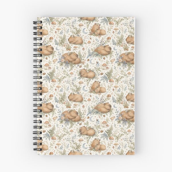 Item preview, Sleepy Capybara Woodland Watercolor designed and sold by Victoria Riabov.
