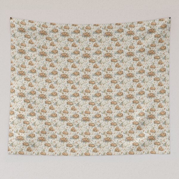 Item preview, Sleepy Capybara Woodland Watercolor designed and sold by Victoria Riabov.