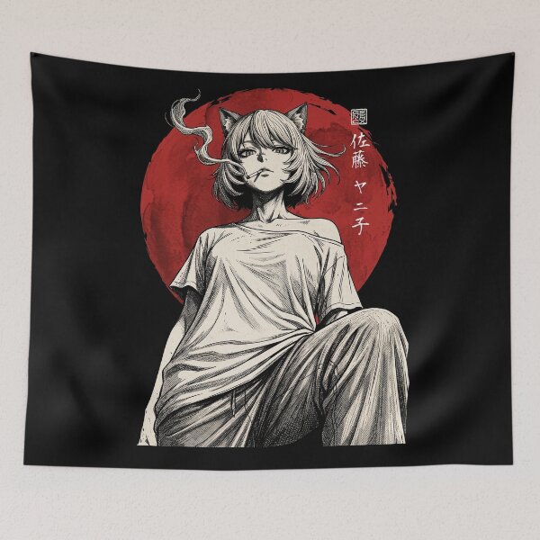 Item preview, Yani Neko Japanese Style designed and sold by MadShroomPrints.