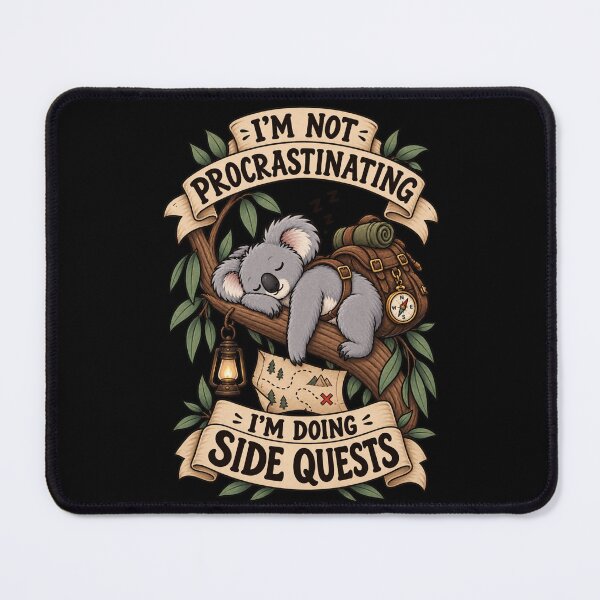 Item preview, I’m Not Procrastinating Funny Koala Side Quests designed and sold by wearlytee.