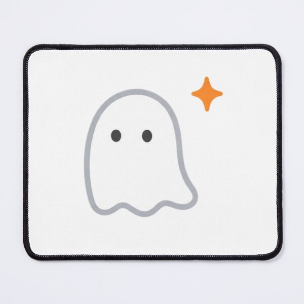 Item preview, Cute Ghost with Orange Sparkle – Minimalist Halloween designed and sold by yodaddydesigns.