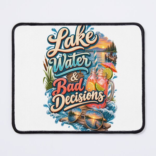Item preview, Lake Water Bad Decisions T-Shirt, Funny Summer Lake Life Lover Gift, Boating Vacation Weekend Graphic Tee designed and sold by OUICHA.