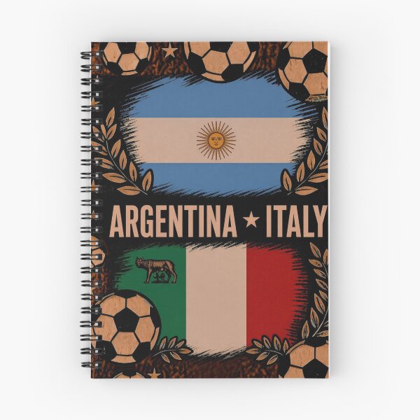Item preview, Argentina vs Italy Retro Football match Poster designed and sold by Nexus Space.