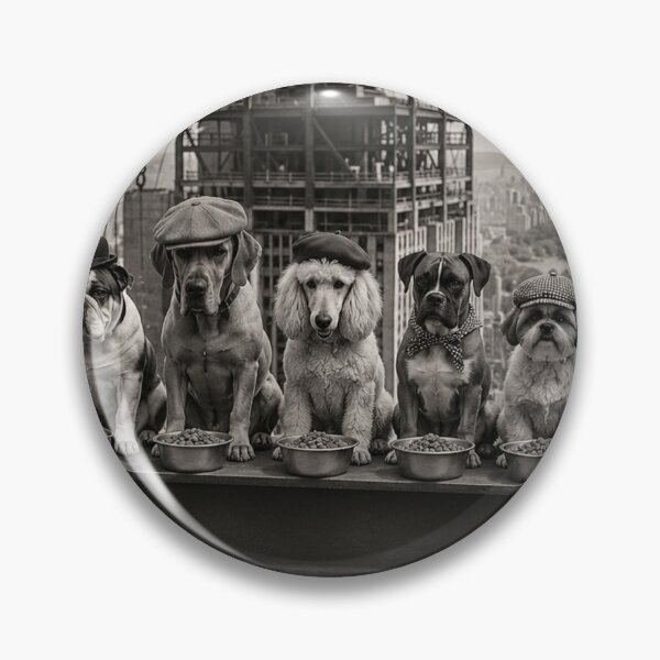 Item preview, Funny Dog Parody - Lunch Atop a Skyscraper designed and sold by LavIsInTheAir.