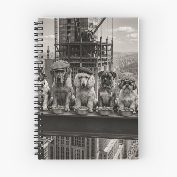 Item preview, Funny Dog Parody - Lunch Atop a Skyscraper designed and sold by LavIsInTheAir.