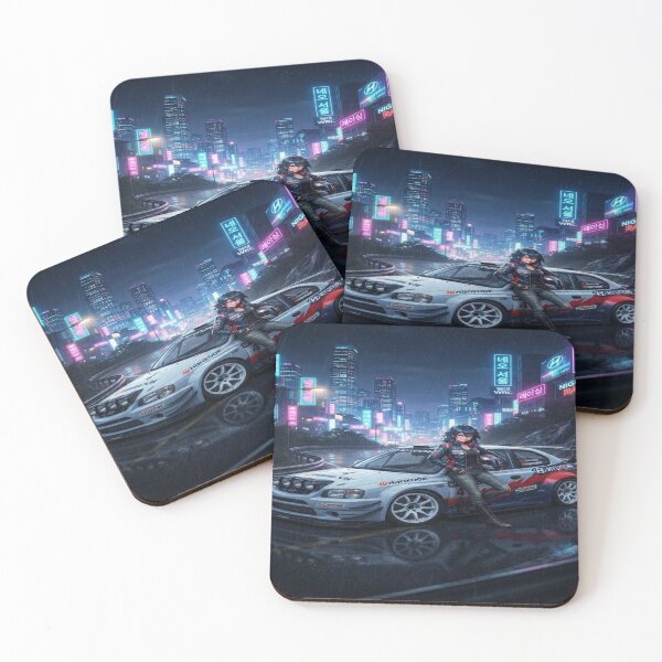 Item preview, Cyberpunk WRC - White Future Rally Car Art designed and sold by MAVIRA ART.