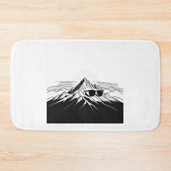 Item preview, Continuous Line Mountain Range with Sun Cool Sunglasses Look – Minimalist nature gift designed and sold by michallechowicz.