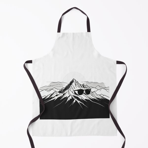 Item preview, Continuous Line Mountain Range with Sun Cool Sunglasses Look – Minimalist nature gift designed and sold by michallechowicz.