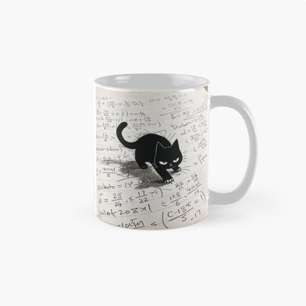 Item preview, Grumpy Black Cat Hates Math Homework designed and sold by Lino_1906.