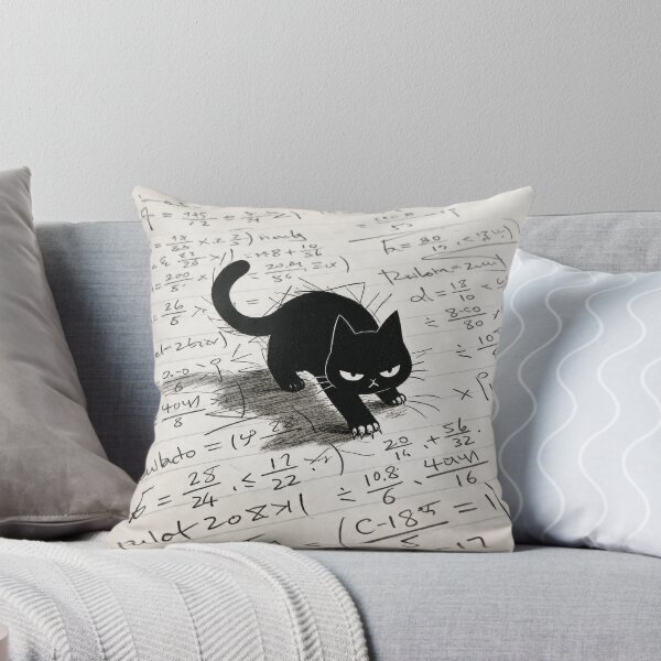 Item preview, Grumpy Black Cat Hates Math Homework designed and sold by Lino_1906.