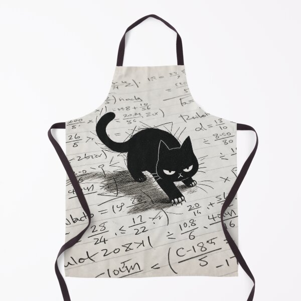 Item preview, Grumpy Black Cat Hates Math Homework designed and sold by Lino_1906.