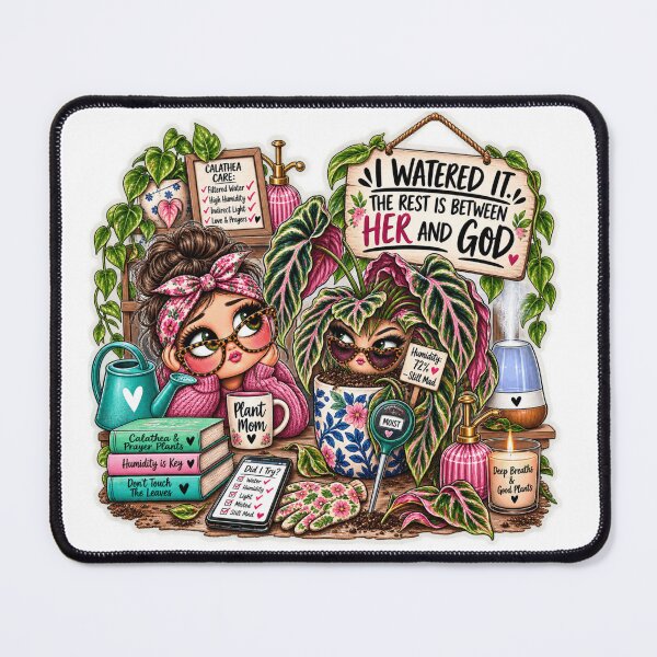 Item preview, I Watered It The Rest Is Between Her and God – Funny Calathea Plant Mom designed and sold by CottageGardenCo.