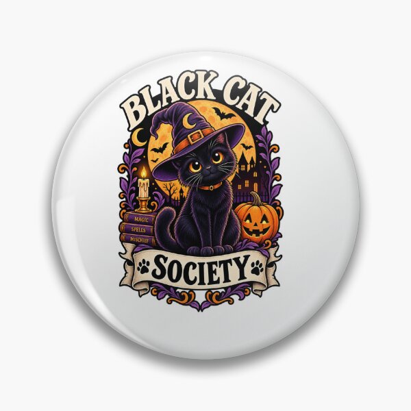 Item preview, black cat society designed and sold by Leo Bennett.