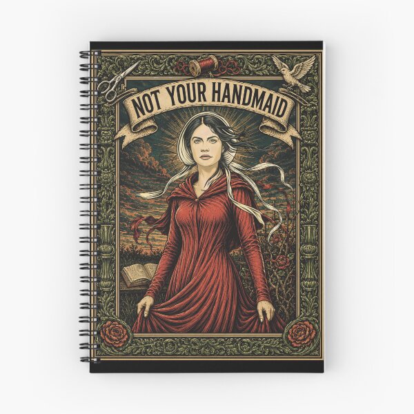 Item preview, Not Your Handmaid | Literary Feminist Rebellion Vintage Poster designed and sold by Quietest Riot.