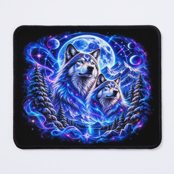Item preview, Celestial Wolves – Guardians of the Moonlit Cosmos designed and sold by TroviTutto.