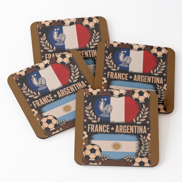 Item preview, France vs Argentina Retro Football match Poster designed and sold by Nexus Space.