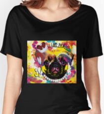 I love pugs - funny pug in color Women's Relaxed Fit T-Shirt