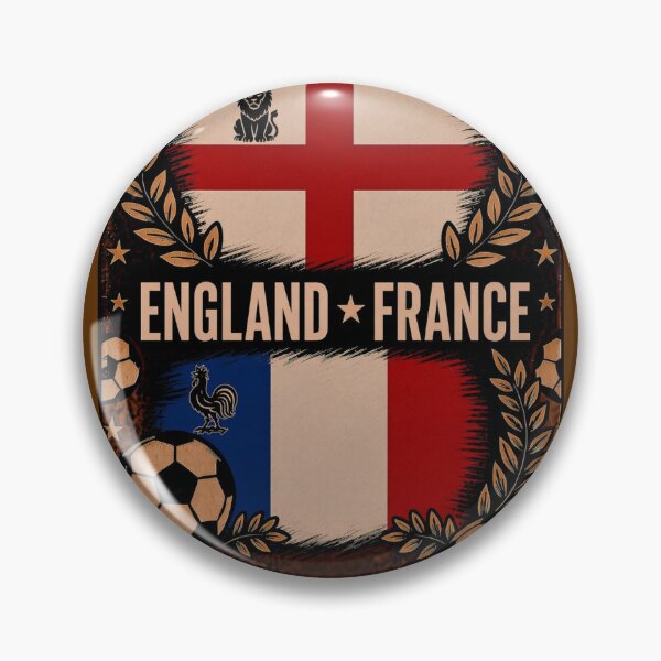 Item preview, England vs France Retro Football match Poster designed and sold by Nexus Space.
