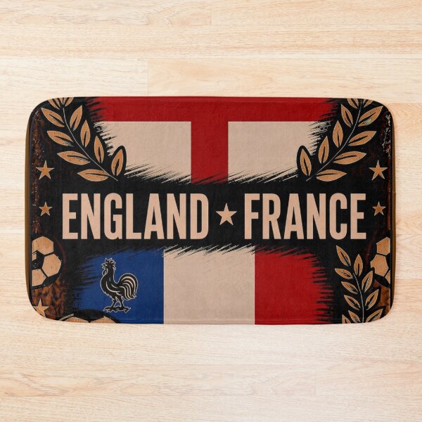 Item preview, England vs France Retro Football match Poster designed and sold by Nexus Space.