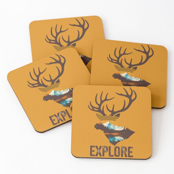 Item preview, Explore Nature Elk Silhouette designed and sold by Structure-Blue.