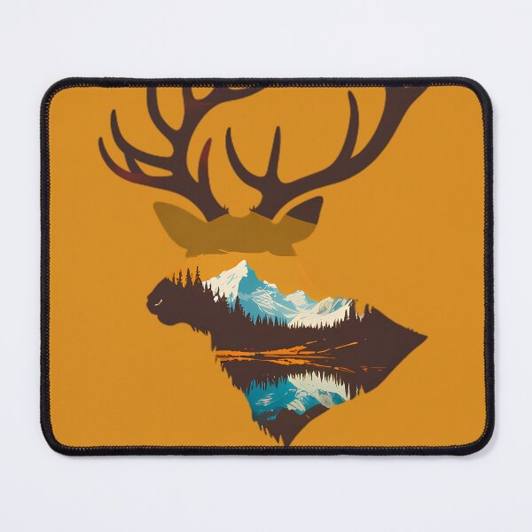Item preview, Explore Nature Elk Silhouette designed and sold by Structure-Blue.