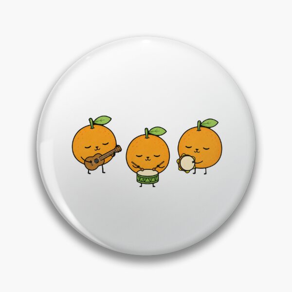 Artikelvorschau, Band of Oranges – Niedliches Kawaii-Frucht-Musikertrio entworfen und verkauft von yodaddydesigns.