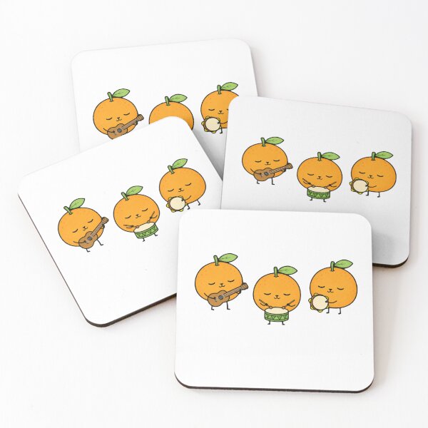 Item preview, Band of Oranges – Cute Kawaii Fruit Musician Trio designed and sold by yodaddydesigns.