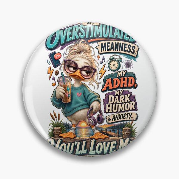 Item preview, Sassy Duck ADHD T-Shirt, Overstimulated Meanness Dark Humor Gift, Funny Anxiety Quote Duck Graphic Tee designed and sold by OUICHA.