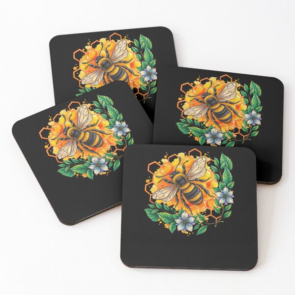 Item preview, Honeybee Pollination Botanical Illustration designed and sold by elderberry.