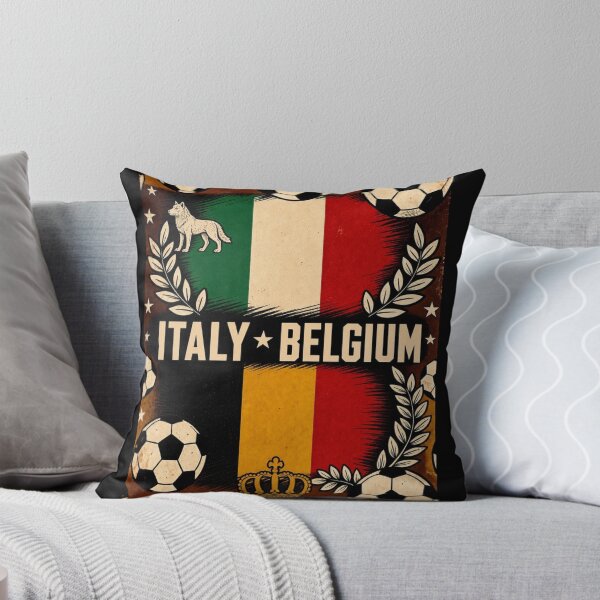 Item preview, Italy vs Belgium Retro Football Match Poster designed and sold by Nexus Space.