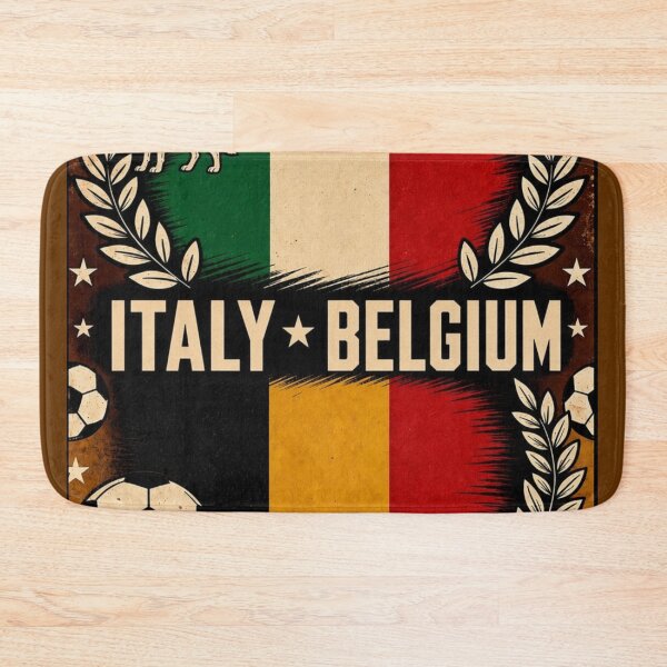 Item preview, Italy vs Belgium Retro Football Match Poster designed and sold by Nexus Space.