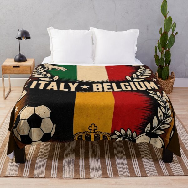 Item preview, Italy vs Belgium Retro Football Match Poster designed and sold by Nexus Space.