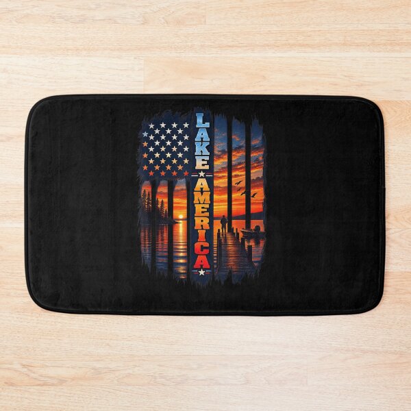 Item preview, Lake America Vintage Patriotic Sunset Lake Life designed and sold by Wear the Art.