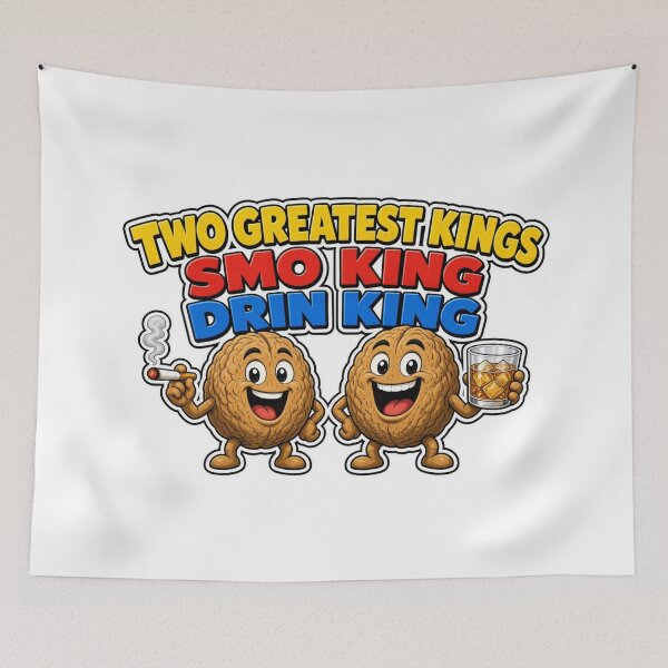 Item preview, Two Greatest Kings Smoking and Drinking designed and sold by kiwiartyfarty.
