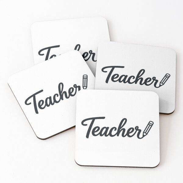 Item preview, Teacher Script with Pencil – Educator School Typography designed and sold by yodaddydesigns.