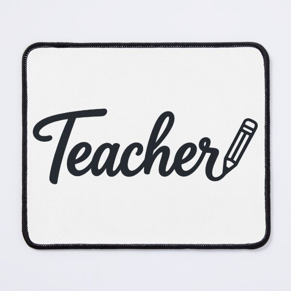 Item preview, Teacher Script with Pencil – Educator School Typography designed and sold by yodaddydesigns.