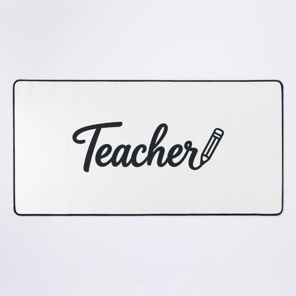 Item preview, Teacher Script with Pencil – Educator School Typography designed and sold by yodaddydesigns.
