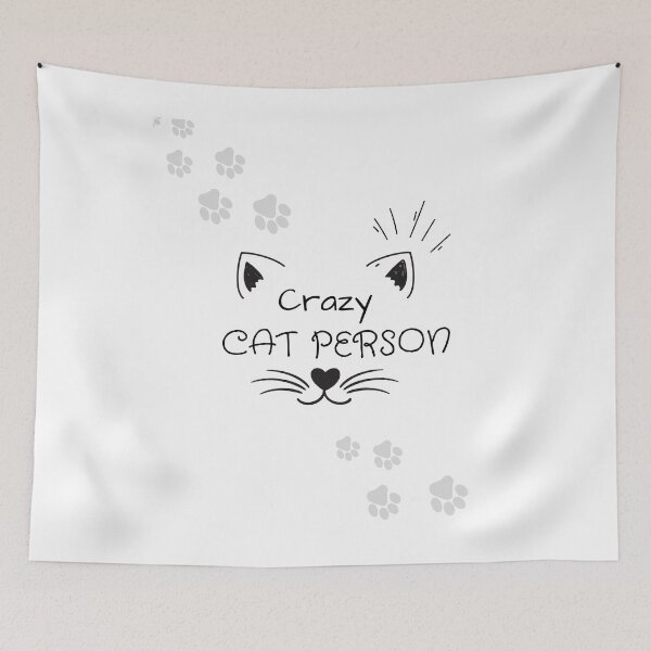 Item preview, Crazy Cat Person Cute Feline Lover Typography Design designed and sold by serotonin75114.