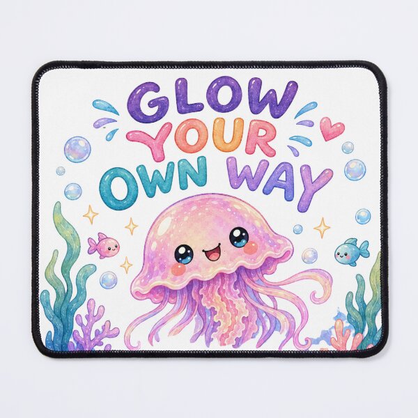 Item preview, Glow Your Own Way – Cute Kawaii Jellyfish Ocean Design designed and sold by 1234saad.