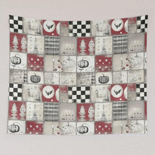 Item preview, Gothic Halloween Patchwork Pattern Vintage Spooky designed and sold by CurrentPhase.