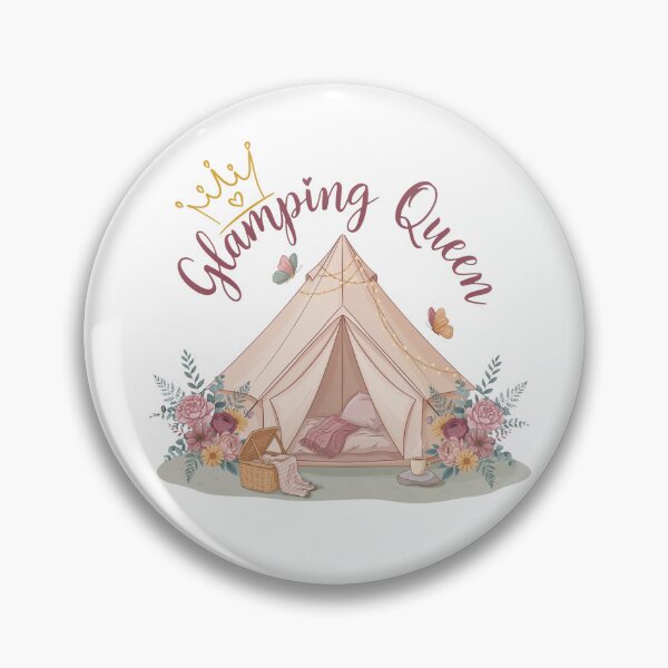 Item preview, Glamping Queen Cozy Camping Floral Outdoor Adventure designed and sold by Nzgiftsandmore.