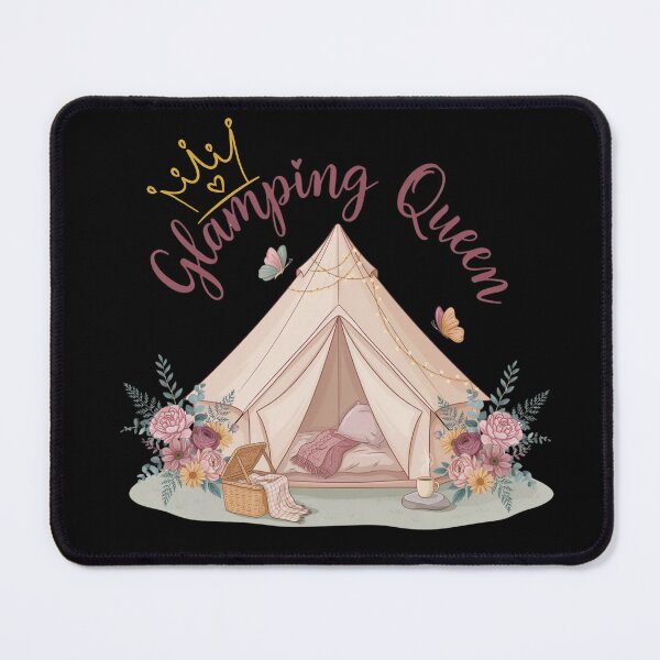 Item preview, Glamping Queen Cozy Camping Floral Outdoor Adventure designed and sold by Nzgiftsandmore.
