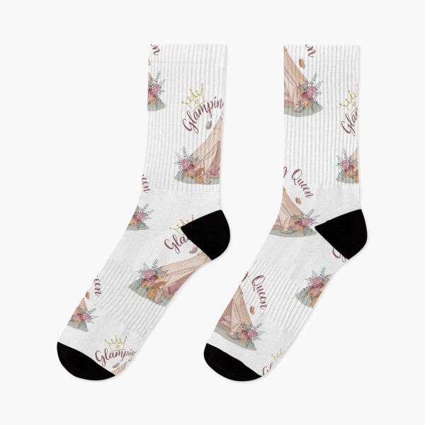 Item preview, Glamping Queen Cozy Camping Floral Outdoor Adventure designed and sold by Nzgiftsandmore.
